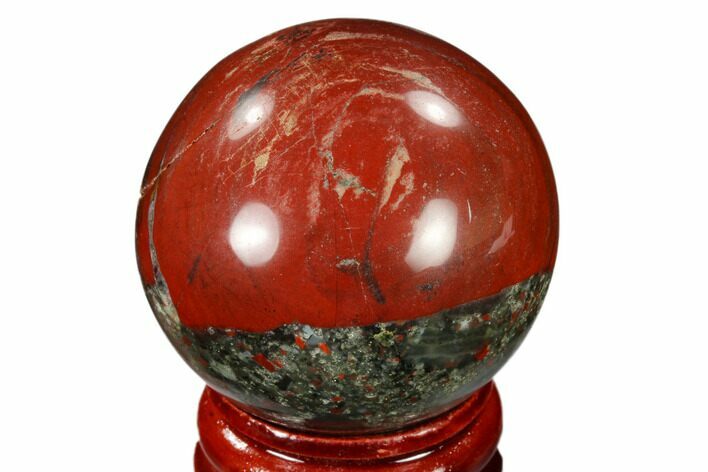 Polished Bloodstone (Heliotrope) Sphere #116181